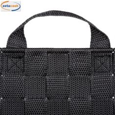 PORTA OGGETTI 3 MENSOLE IN TESSUTO H 60 CM NERO