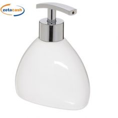 DISPENSER PORTASAPONE IN CERAMICA H 10 BIANCO