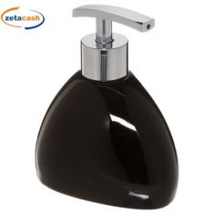 DISPENSER PORTASAPONE IN CERAMICA H 10 NERO
