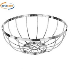CESTINO FRUTTA IN FERRO CROMATO DIAM 31 X H 11