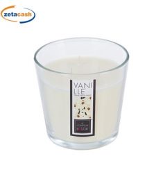 CANDELA PROFUMATA ALLA VANIGLIA IN VASO VETRO 500 GRAMMI