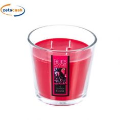 CANDELA PROFUMATA FRUTTI DI BOSCO IN VASO VETRO 500 GRAMMI