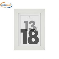 CORNICE PORTAFOTO DA TAVOLO IN LEGNO BIANCO CM 13X18