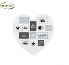 CORNICE PORTAFOTO A FORMA DI CUORE CON QUADRANTI SINGOLI