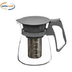 TEIERA IN VETRO TRASPARENTE E FILTRO 900 ML