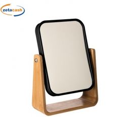 SPECCHIO NERO RETT BASE LEGNO BAMBOO INGRANDIMENTO H22X16X8