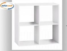 SCAFFALE IN LEGNO BIANCO CM 68 X 32X H 68