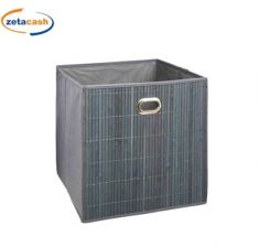 CESTO PORTAOGGETTI 31X31 CM BAMBOO GRIGIO