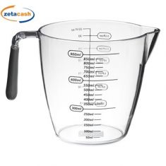 BROCCA GRADUATA IN PLASTICA TRASPARENTE 900 ML