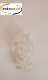 PROFUMATORE TESTA DI MORO DONNA IN PORCELLANA BIANCO CM. H.9