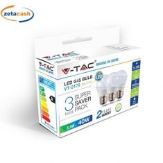 3 PEZZI 5.5W G45 PLASTIC BULBS 4000K E27