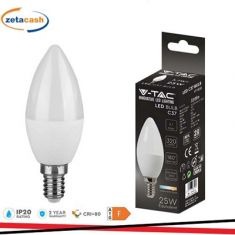 LAMPADINA LED E14 3.7W CANDELA BIANCO 6500K