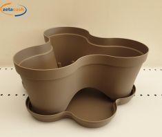 VASO CON SOTTOVASO MOCCA MODELLO ROMA