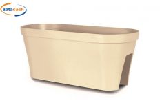 FIORIERA RETTANGOLARE DA RINGHIERA BEIGE