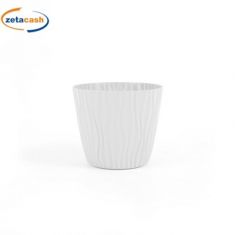 VASO PLASTICA SAHARA BIANCO DIAM CM 18