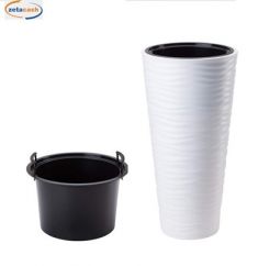VASO PLASTICA ALTO SAHARA COLORE BIANCO DIAM. CM 35