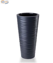 VASO PLASTICA ALTO SAHARA COLORE ANTRACITE DIAM. CM 35