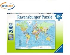 PUZZLE MAPPA DEL MONDO 200 PEZZI RAVENSBURGER