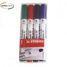 PENNARELLO STABILO PLAN 4 PEZZI PER LAVAGNA MAGNETICA BIANCA