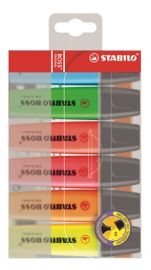 EVIDENZIATORE STABILO 6 PZ. COLORI FLUO, PUNTA 2mm O 5mm