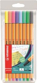 PENNA STABILO 8 PEZZI A PUNTA FINE 0,4mm COLORI PASTELLO