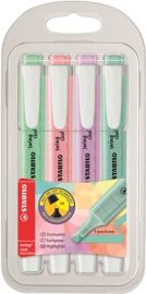 EVIDENZIATORE STABILO 4 PZ. SWING COLORI FLUO, PUNTA 1mm O 4mm