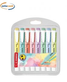 EVIDENZIATORI COLOR PASTELLO 8 PZ. STABILO