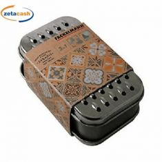 DOPPIA GRATTUGIA RETTANGOLARE CON CONTENITORE IN ACCIAIO