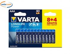 PILE ALCALINE MINISTILO VARTA LONGLIFE POWER 12 PEZZI