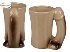 TAZZA CERAMICA CON MANICO A FORMA DI FALLO H14X8.5 CM