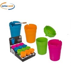 POSACENERE MANGIAFUMO IN PLASTICA 8XH10 CM COL ASS