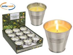 CANDELA CITRONELLA IN VASETTO METALLO 6XH6 CM