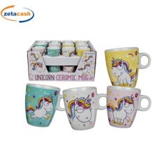 TAZZA PORCELLANA UNICORNO D7XH8 CM MOD ASS