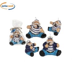 CANDELA MARINAIO 10XH9 CM MOD ASS