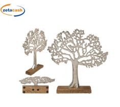 ALBERO DELLA VITA IN METALLO BASE LEGNO 30XH33 CM