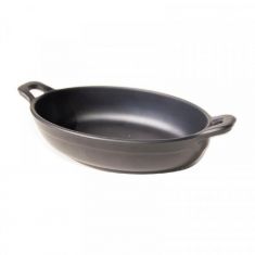 TEGAMINO OVALE IN MELAMINA NERO 21 X 14 CM