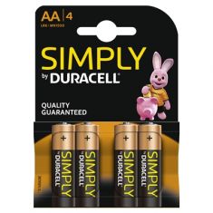 DURACELL 4 PILE STILO AA SIMPLY ALKALINE