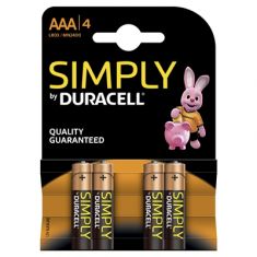 DURACELL 4 PILE MINISTILO AAA SIMPLY ALKALINE