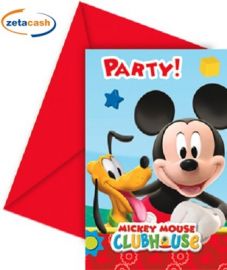 INVITI DECORATI TOPOLINO PLAYFL MICKEY 6Z