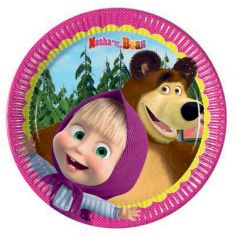 PIATTI MASHA E ORSO DIAM 20 CM 8 PEZZI