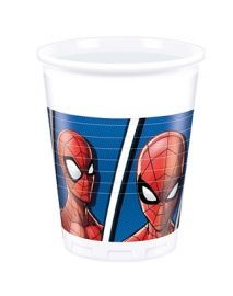BICCHIERI SPIDERMAN TEAM UP 8 PEZZI IN PLASTICA 200ML