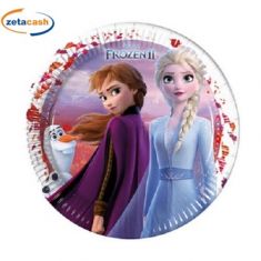 PIATTI IN CARTA TONDI FROZEN DIAM 23 CM 8 PEZZI