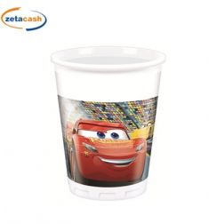 BICCHIERI CARS 3 PLASTICA 200ML 8PZ