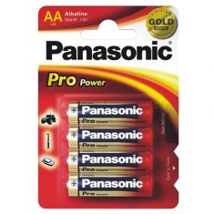 PILE PANASONIC STILO AA ALKALINA 4 PEZZI