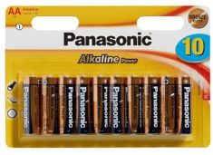 PILE STILO PANASONIC ALKALINE POWER AA 10 PEZZI