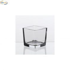 CUBO IN VETRO TRASPARENTE CM 12