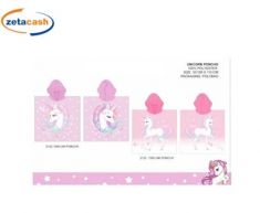 PONCHO IN MICROSPUGNA UNICORNO