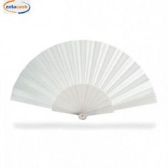 VENTAGLIO IN PANNO BIANCO H23CM