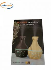 DIFFUSORE ELETTRICO MINI USB LEGNO 7 LED DI COLORI