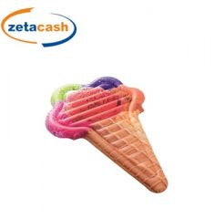 MATERASSINO GONFIABILE A FORMA DI CONO GELATO.